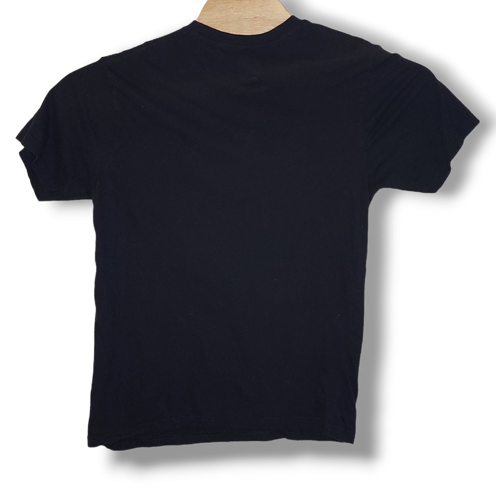 Men's Medium Albert Einstein Bio world Black Emb. Head Short Sleeve T-Shirt - Picture 4 of 5